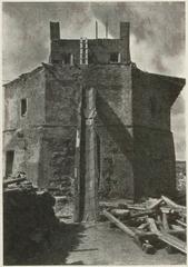 Historic black and white photo of Vilnia's Horny zamak fortress in 1930