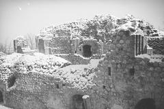 Panoramic view of the Upper Castle in Vilnia with surrounding historic buildings