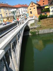 Dragon Bridge over the Ljubljanica River in Ljubljana with its iconic dragon statues