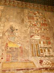 Mortuary Temple of Queen Hatshepsut in Luxor, ancient Egyptian temple with three levels and colonnades