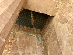 Mortuary Temple of Queen Hatshepsut in Luxor showing ancient Egyptian classical-style architecture with colonnades and carvings