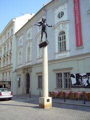Statue of Wolfgang Amadeus Mozart in front of the Reduta Theatre in Brno