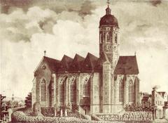 The historic Stephanskirche church in Germany with a tall stone tower