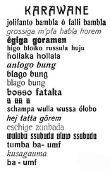 Hugo Ball Karawane poem manuscript