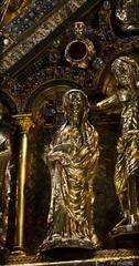 Detailed view of The Shrine of the Three Magi in Cologne Cathedral