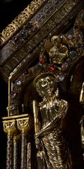 Detailed view of the Shrine of the Three Magi in Cologne Cathedral
