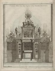 Historical shrine of the Three Kings mausoleum with intricate architectural details and inscriptions