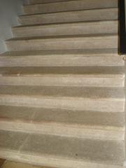Staircase made of white hard Kaiserstein stone leading from the Imperial Crypt to the church above