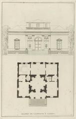 Engraving of a country house in Laeken from 1827 publication by Pierre-Jacques Goetghebuer