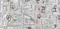 Copper engraving map of Cologne city dated 1752 by Johann Valentin Reinhardt