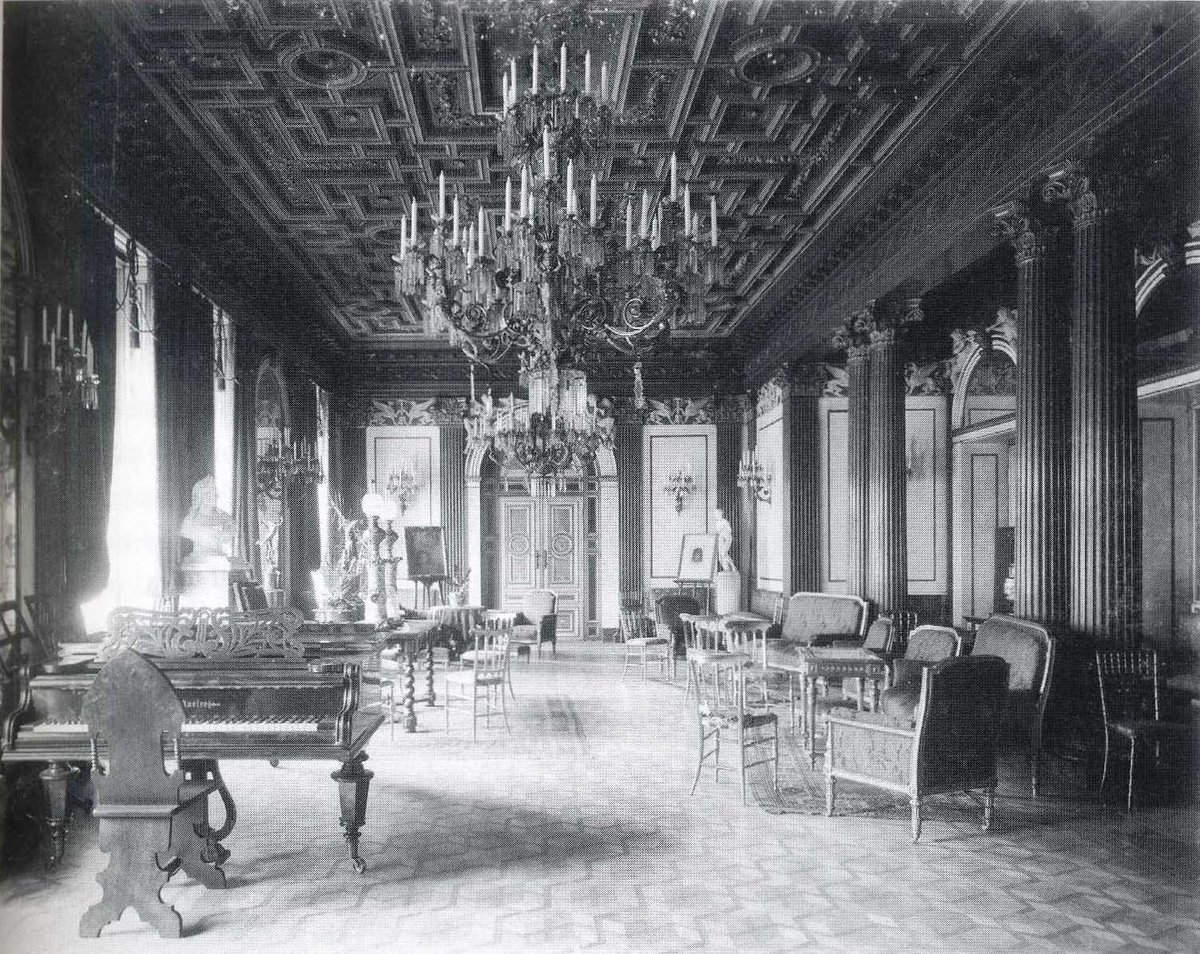 Interior view of the elegant Palais Todesco in Vienna with lavish decorations and ornate furnishings