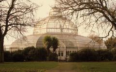 Palm House in Sefton Park Liverpool with iron frame and glass dome