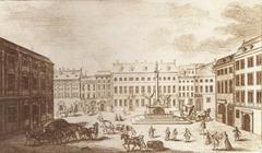 Morový sloup and Freedom Square in Brno between 1740 and 1755