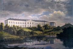 Johanniskloster monastery painting by Johann Joachim Faber 1839 in Hamburg History Museum