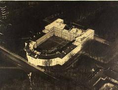Aerial view of Frederiksberg Palace in Frederiksberg, Copenhagen, Denmark