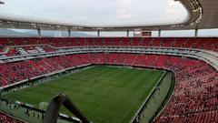 South stand right side of Akron Stadium after a match between Guadalajara and Bravos de Juárez on July 2, 2022
