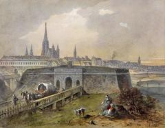 Cityscape view of Vienna by Johann Wilhelm Frey