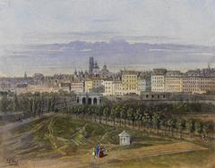 Cityscape view of Vienna by Johann Wilhelm Frey