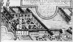 Wien Schottenabtei illustration from 1667 historical manuscript