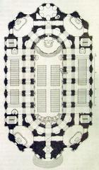 Architectural floor plans of Katholische Hofkirche Dresden by architect Stoeckhardt