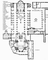 Copperplate plan of Mainz Cathedral from Gudenus Codex Diplomaticus 1747 Volume 2