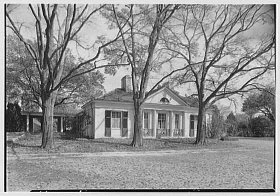 Mr. and Mrs. Edgar B. Stern residence at 11 Garden Lane New Orleans Louisiana historic home exterior black and white