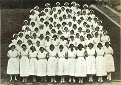 1928 graduating class of the Los Angeles County General Hospital School of Nursing group photo