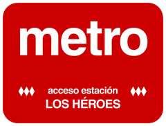 Old Metro Los Héroes sign in Santiago Metro station used until 1997