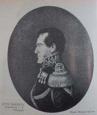 Portrait of Lucio N. Mansilla in watercolor by Carlos Pellegrini