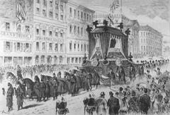 Funeral procession of George-Étienne Cartier in Montréal 1873