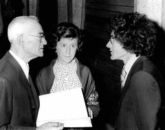 Louis Leprince-Ringuet, Geneviève Meurgues and André Langaney in 1978