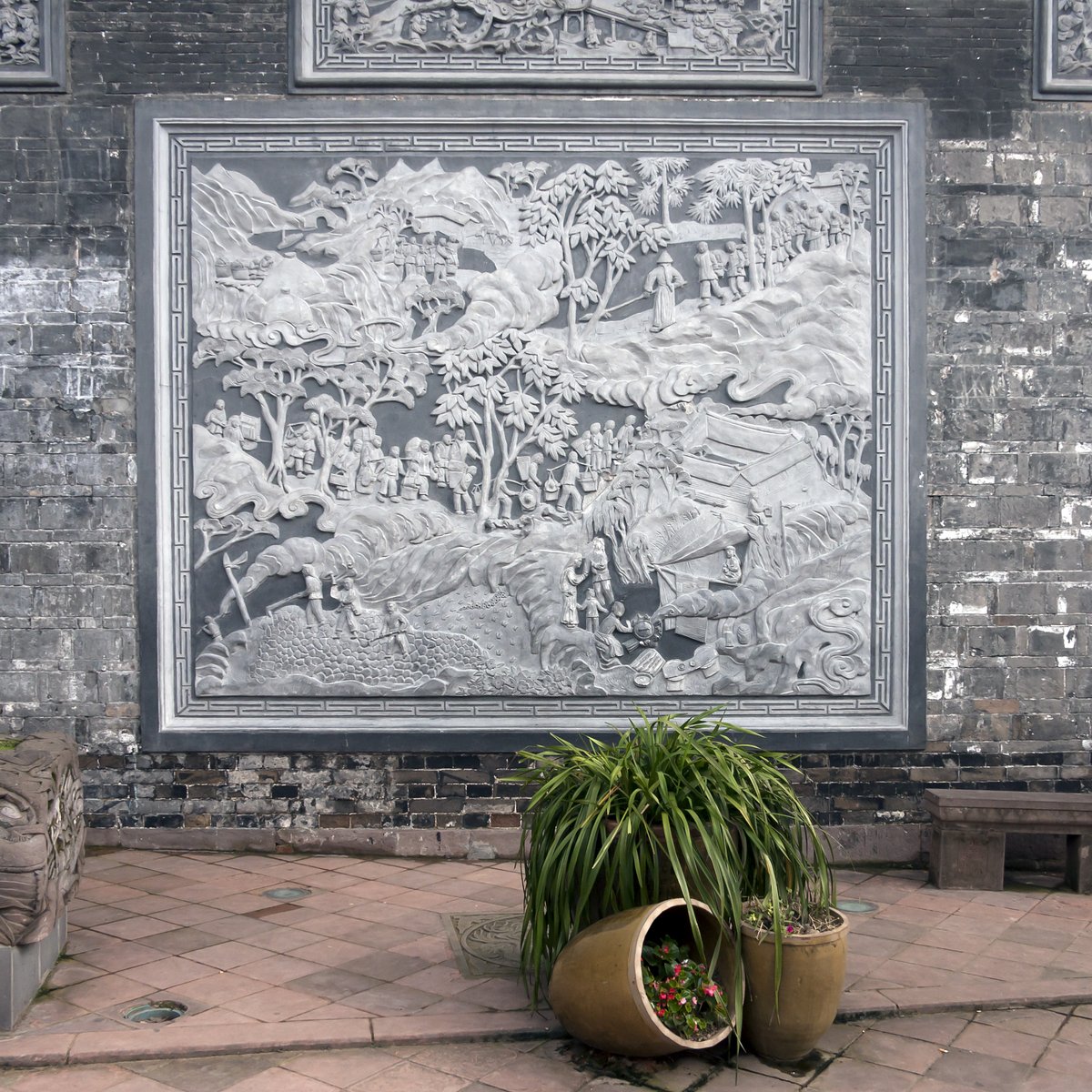 Wall decoration in Luodai ancient town Sichuan China