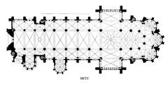 Detailed floorplan of Metz Cathedral highlighting its architectural layout