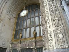 Maccabees Building detail at Wayne State University in Detroit Michigan