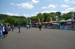 Machida-city Athletic Stadium with running track and green field