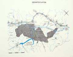Information panel at Lago di Livigno on Swiss territory showing map and details