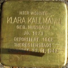Stolperstein Dedicated To Klara Kallmann