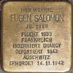 Stolperstein Dedicated To Eugen Salomon