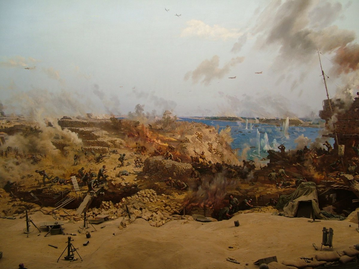 6th of October Panorama in Cairo showing a historical battlefield scene