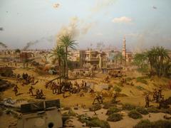 Panoramic view of 6th of October Panorama in Cairo, showing a detailed battlefield depiction