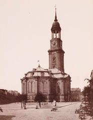 Historical photograph of St. Michaelis Church in Hamburg from the 1890s