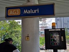 Maluri LRT Platform in Kuala Lumpur, Malaysia