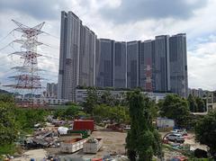 Modern residential high-rise building in Kuala Lumpur city skyline
