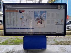 Maluri LRT Station entrance in Kuala Lumpur with clear blue sky
