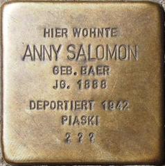 Stolperstein Dedicated To Anny Salomon