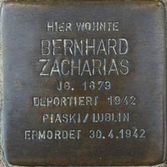 Stolperstein Dedicated To Bernhard Zacharias