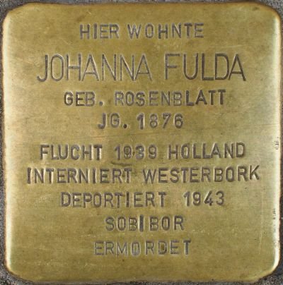 Stolperstein Dedicated To Johanna Fulda in Mainz, Germany
