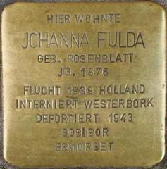Stolperstein Dedicated To Johanna Fulda