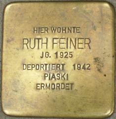 Stolperstein Dedicated To Ruth Feiner