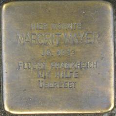 Stolperstein Dedicated To Margrit Mayer